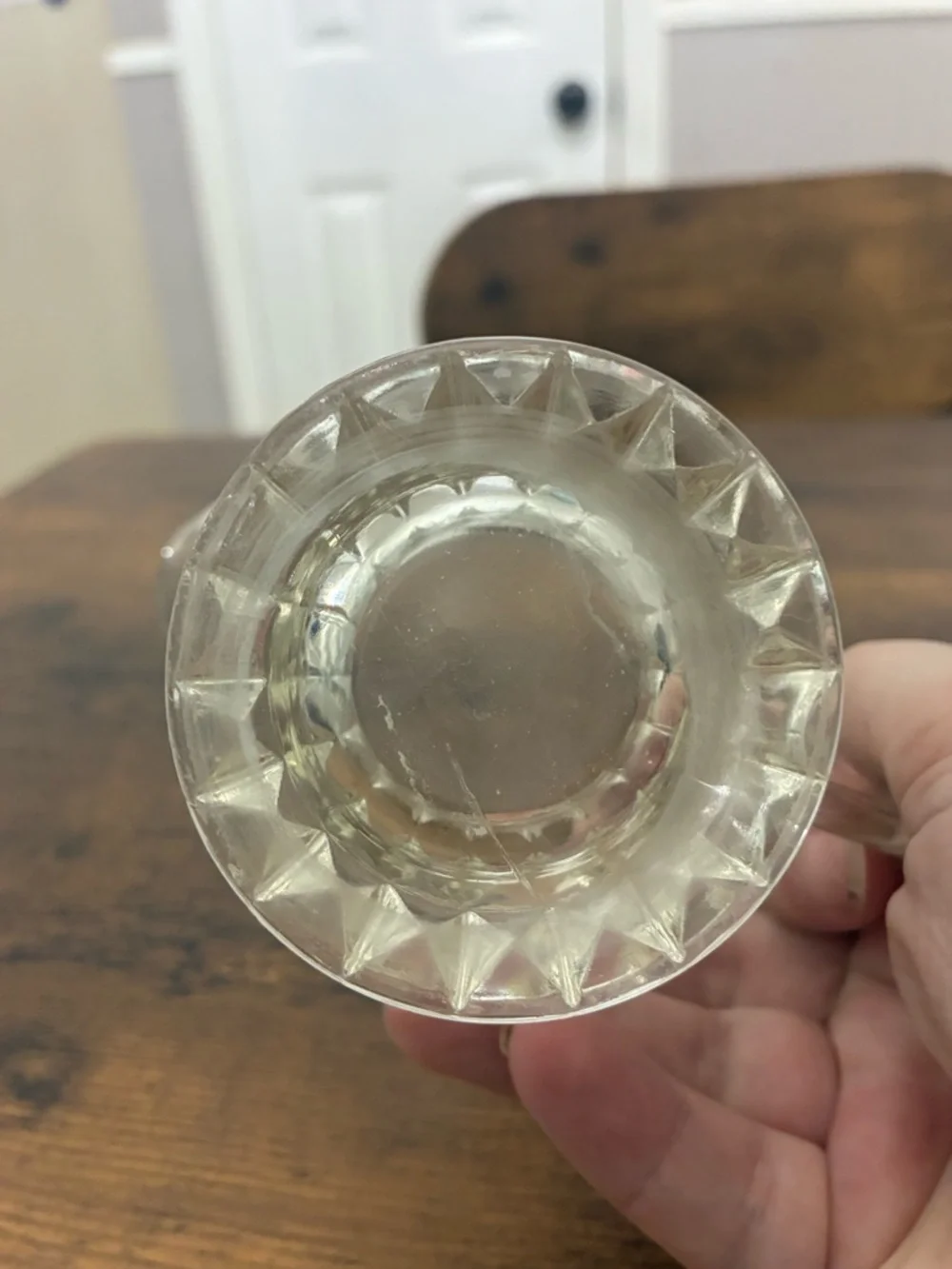 Vintage Windsor Depression Glass Footed Creamer